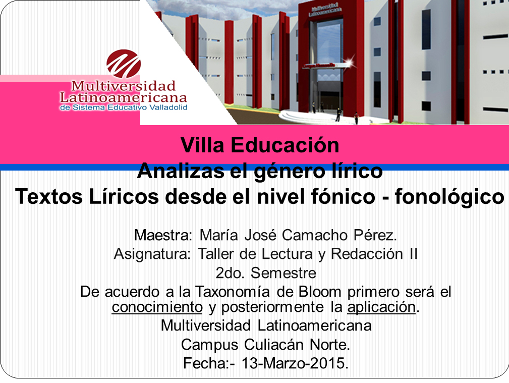 Villa Educacion Literatura II bloque 2 de 2