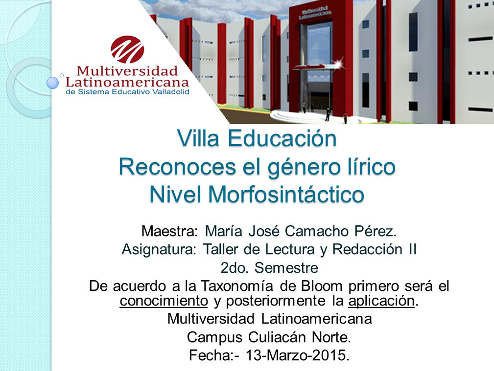 Villa Educacion Literatura II bloque 2