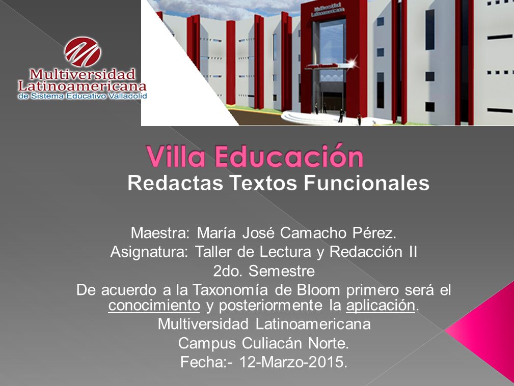 Villa Educacion TLRII bloque 1